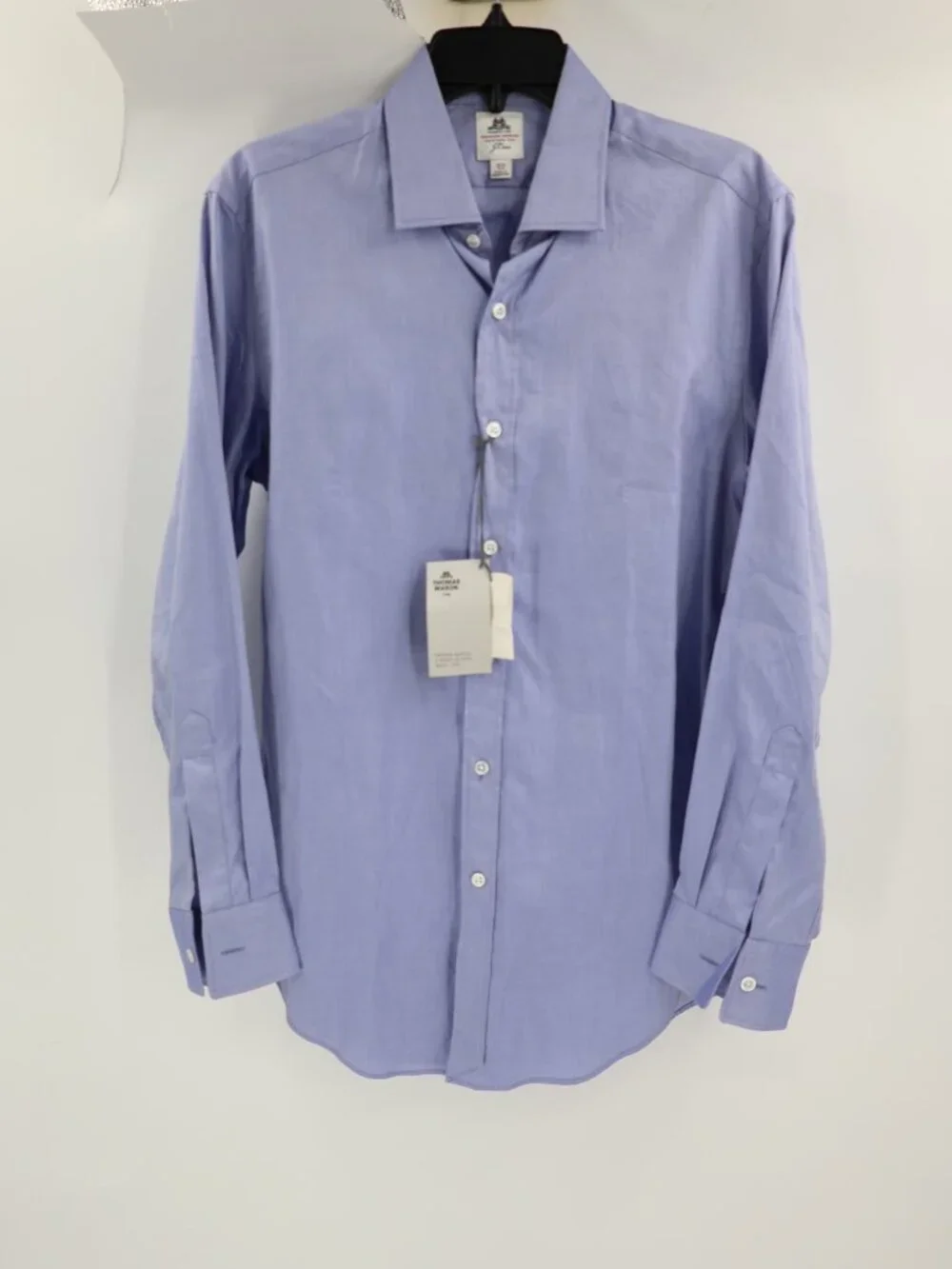 NWT J CREW Dress Shirt Mens 15.5 Thomas Mason Slim Fit Long Sleeve Blue preppy